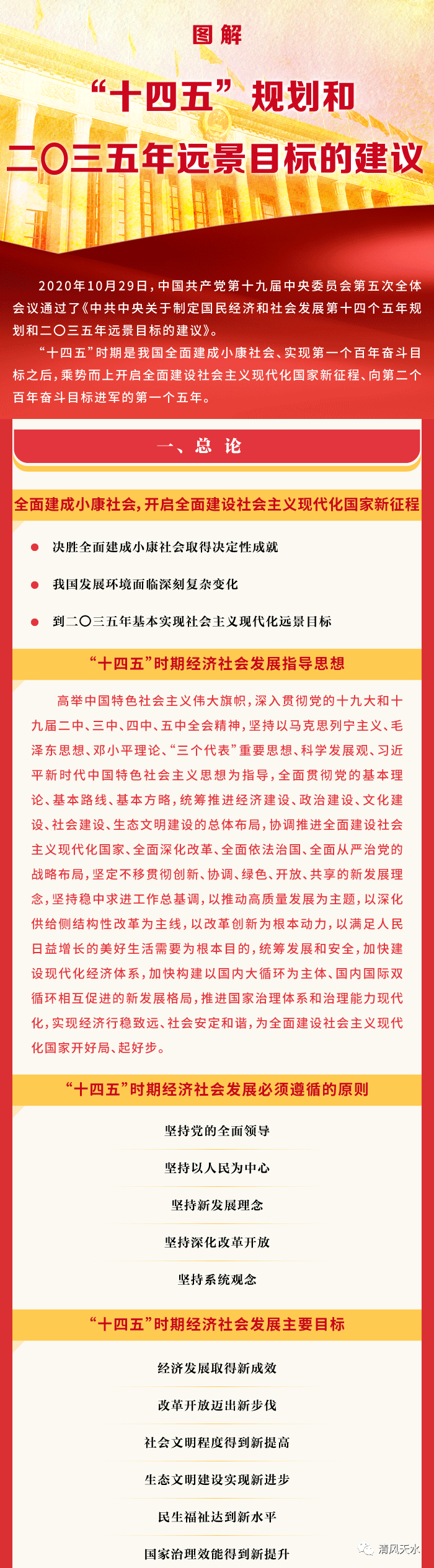 一图读懂十四五规划和二〇三五年远景目标的建议