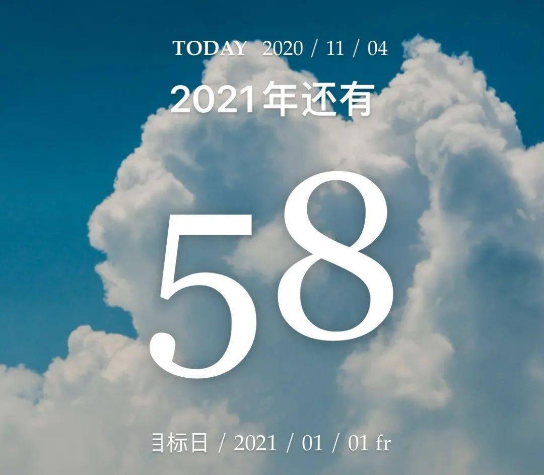 距离2021年仅剩58天