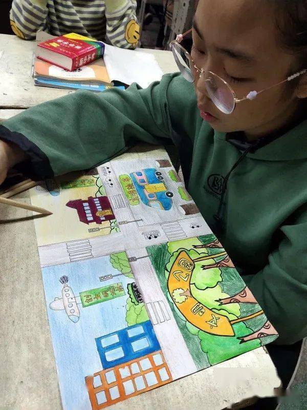 正源小学部美术组开展文明创建主题绘画活动