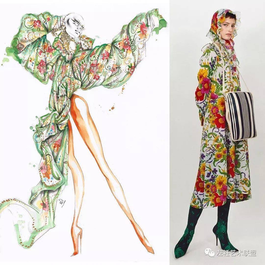 时尚|时装画上的褶皱不知怎么画？向这位时尚插画界的＂三宅一生＂学习一下！