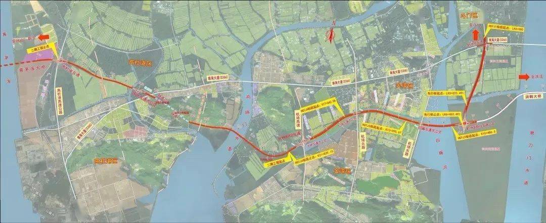 鹤港高速规划图报道称,今后从珠海主城区去机场的市民,可从洪湾互通上