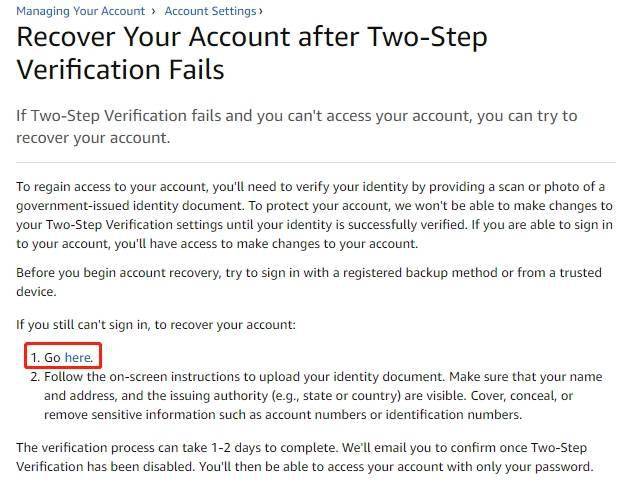 注册亚马逊启用两步验证失败