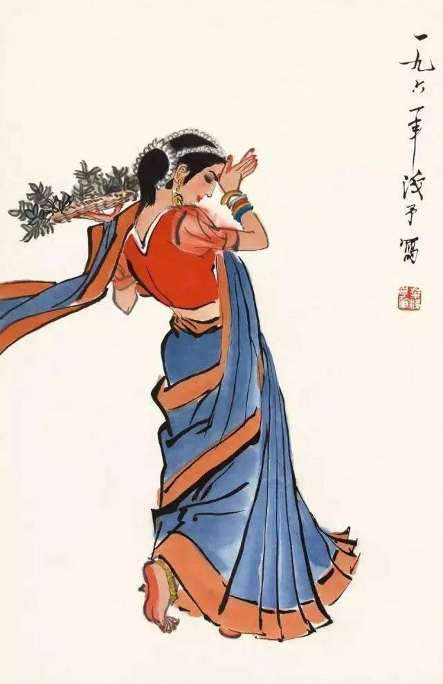 画舞蹈人物视频欣赏 叶浅予(1907—1995)是我国著名漫画家,国画家