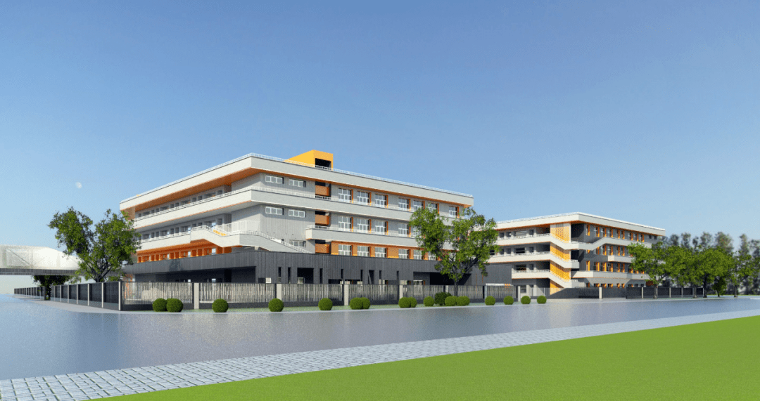 小学最新建筑效果图xdg-2019-8号地块『和玺』小学,位于无锡经开区和