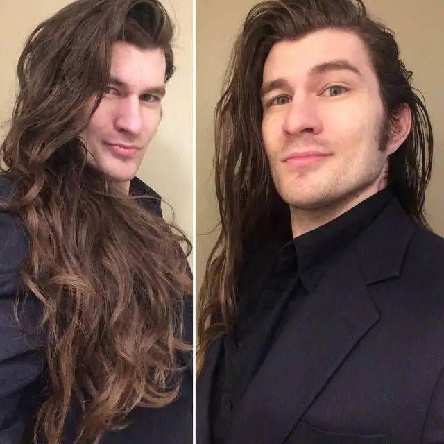 长发|一群喜欢留长发的男生各种po自拍，有些居然性感又妩媚啊！