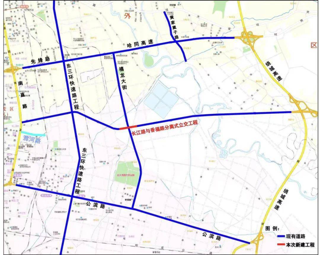 今天上午,长江路香福路立交工程将通车丨工程全长1020米,桥上双向6