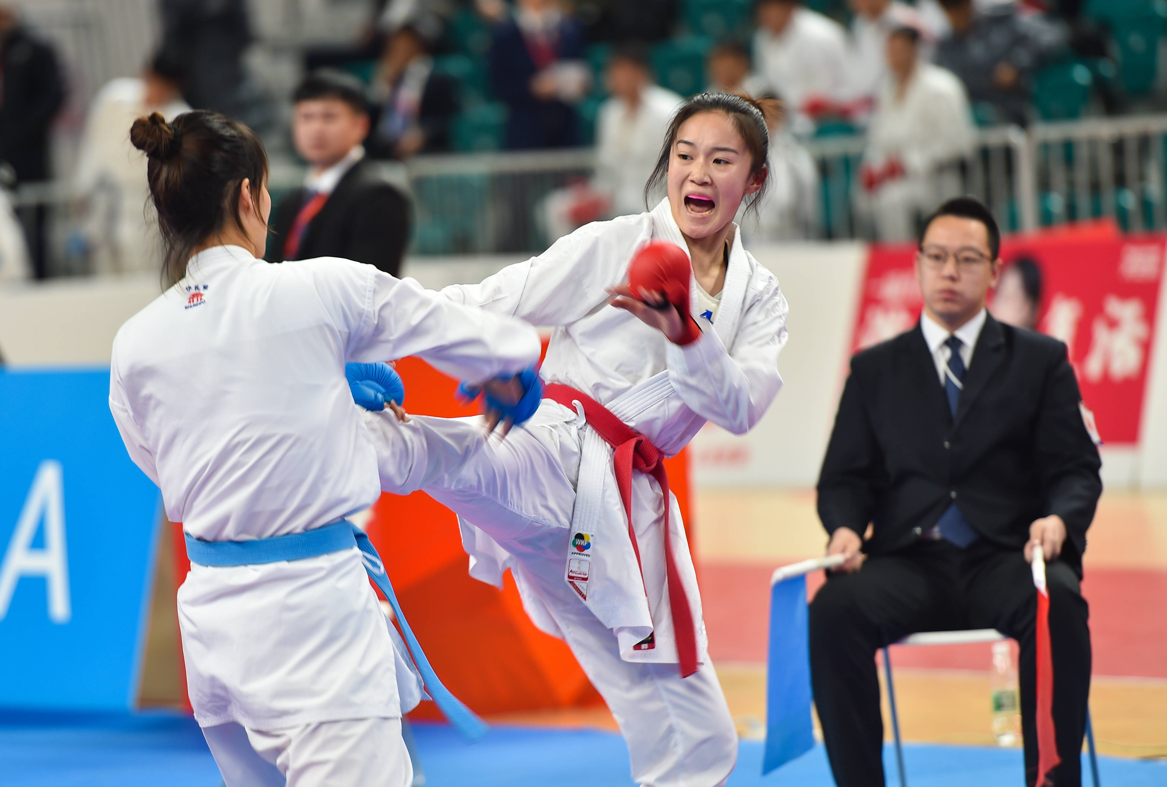 空手道全国冠军总决赛女子团体组手赛况