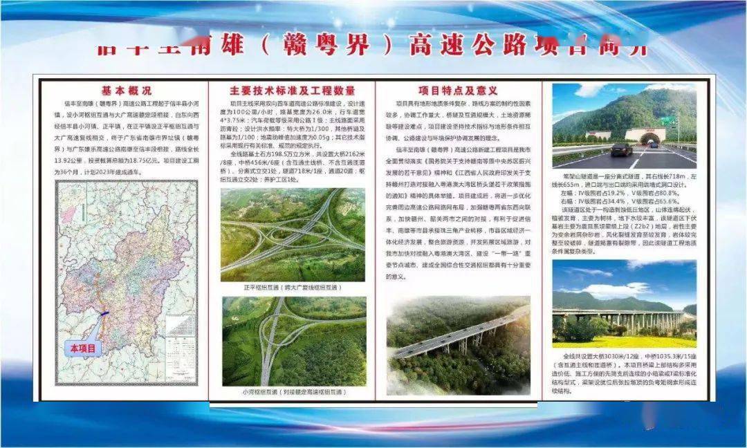 广乐高速,武深高速,赣韶高速等,完善以上高速公路在赣,粤,湘境内的