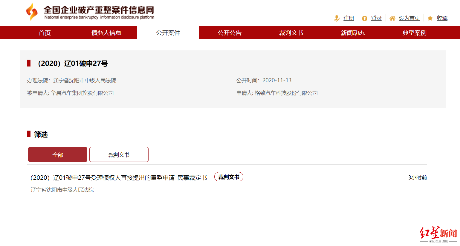 汽车|华晨集团正式破产重组刚刚，证监会决定对其涉信披违法立案调查