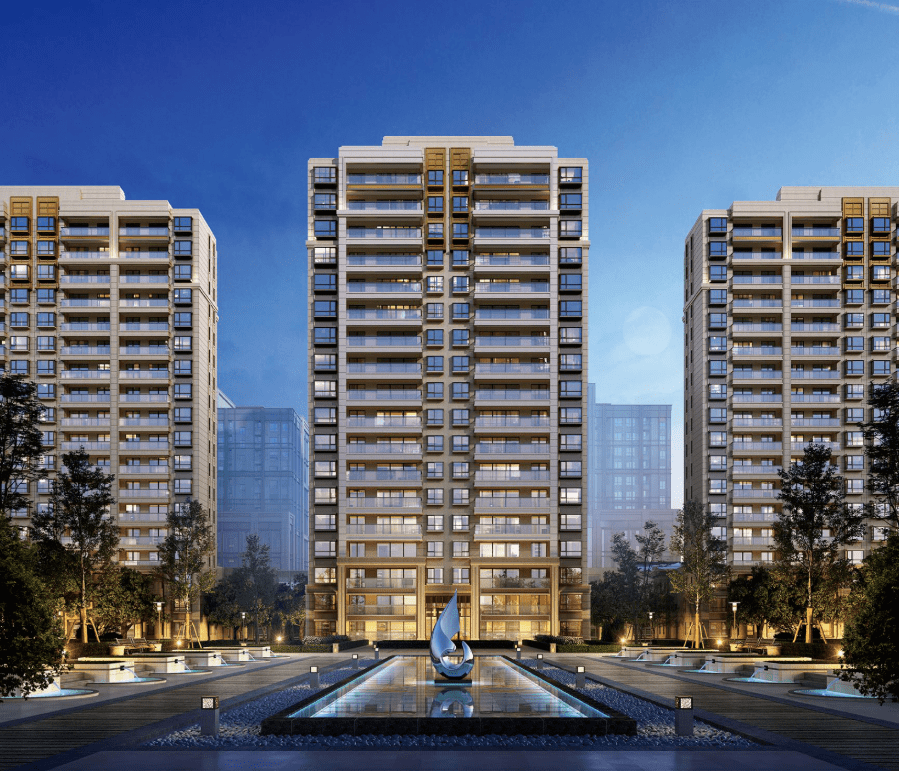 售楼处实景图 根据哥们现场了解的信息,住宅建筑的外立面采用局部干挂