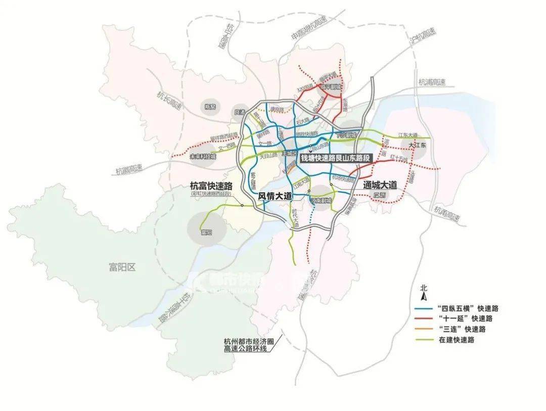 连接钱塘新区和富阳杭州再添一条东西向快速路