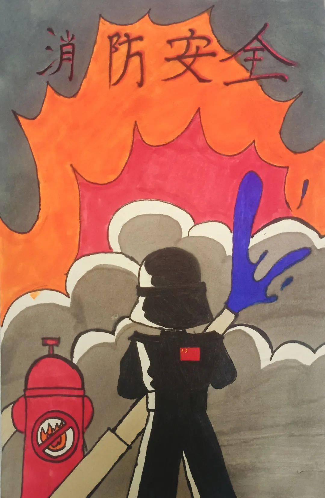 安全教育|惠州光正"119"消防安全宣传绘画作品大赏!