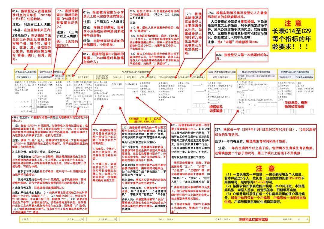 怎样填写人口普查长表_第七次人口普查长表(2)