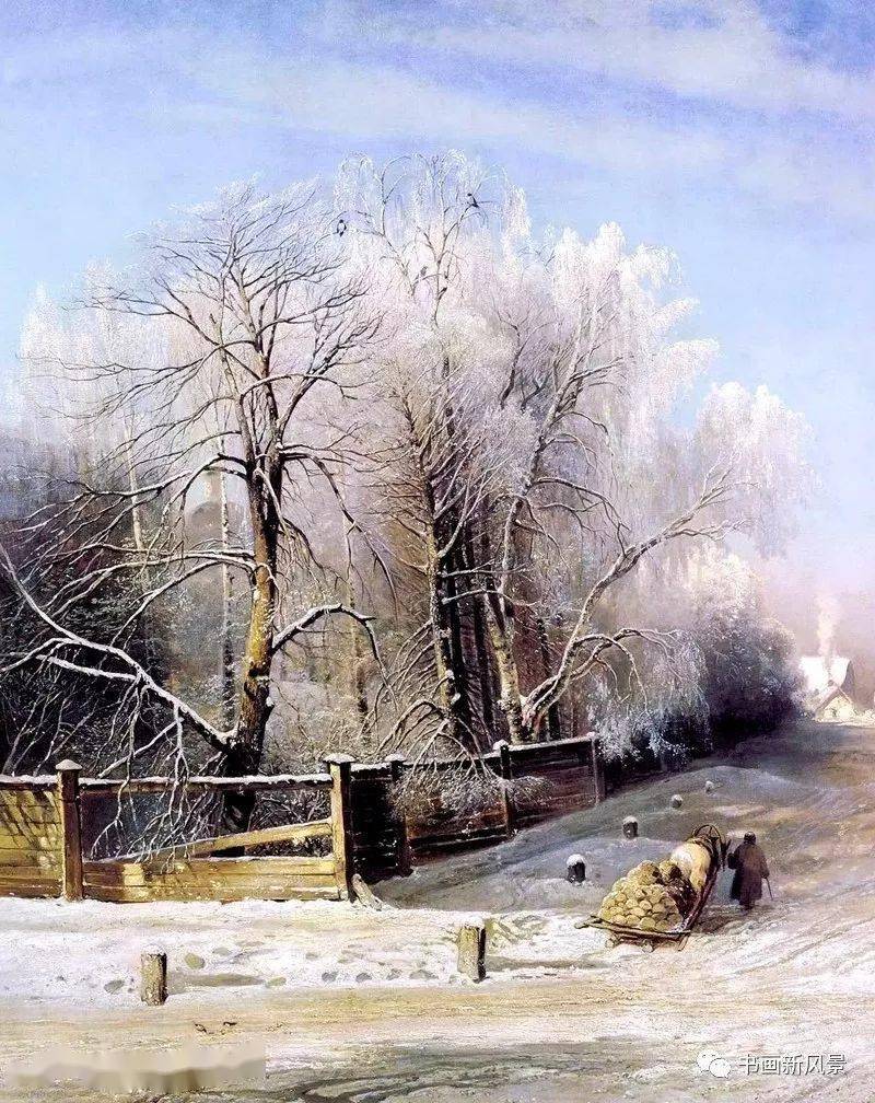 看看俄罗斯绘画大师笔下的雪景画！_搜狐网