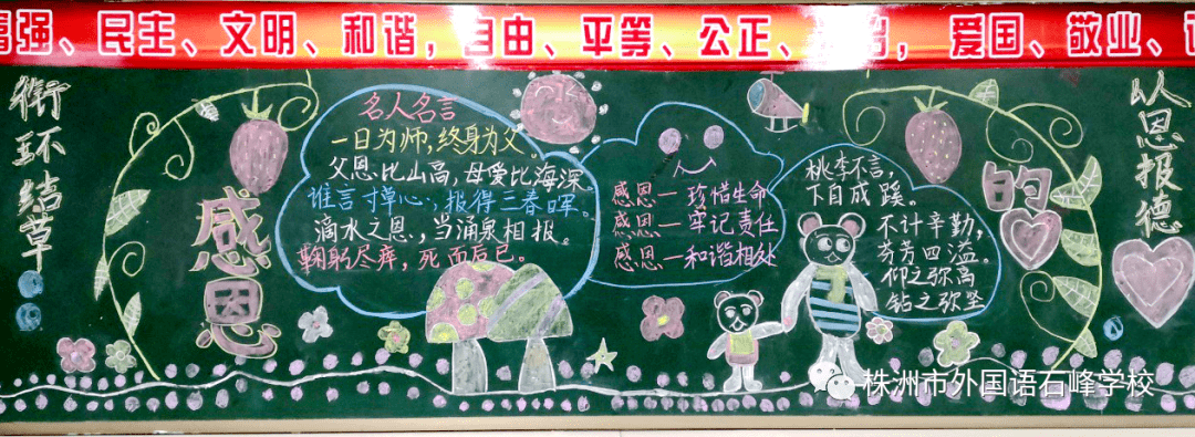 心存感恩,与爱同行 | 11月感恩节黑板报评比