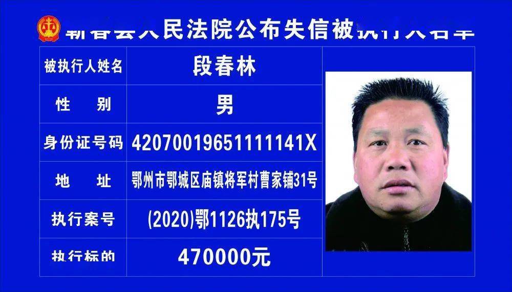 【百姓话题】邻县法院公布一批"老赖"名单,武穴有人上榜!