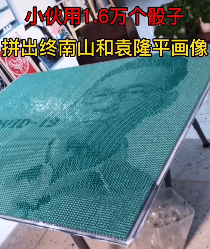 高手！1.6万骰子拼出袁隆平和钟南山 “医食无忧