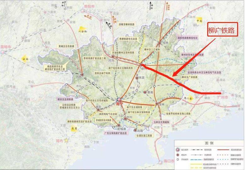 原铁道部与广西区,广东省联合向国家发改委报送了柳州至肇庆铁路项目