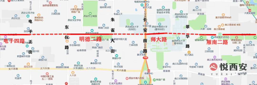 "2.5环"动态:纬零街主线高架,再下穿陕师大,翠华路