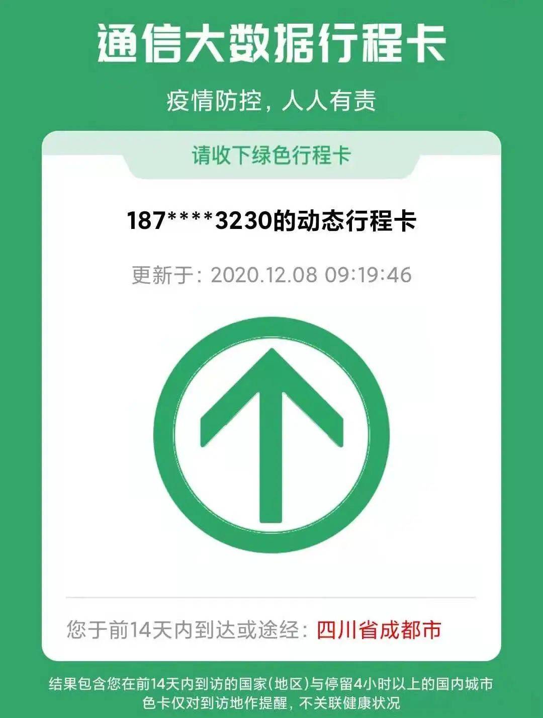 截止目前为止,通信大数据行程卡中,  四川成都地区已经变成了红色.