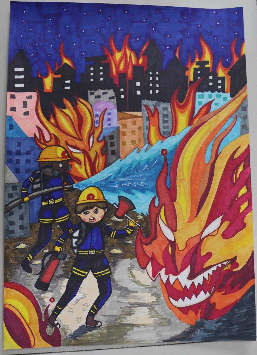 公示丨台州湾新区青少年儿童消防绘画大赛获奖名单&作品展示