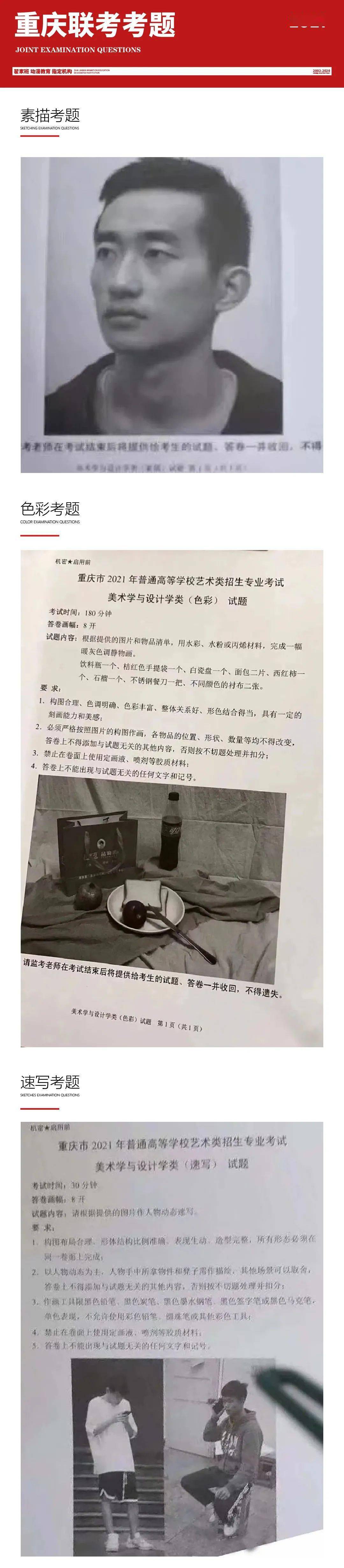 2021年14省市美术联考真题汇总!