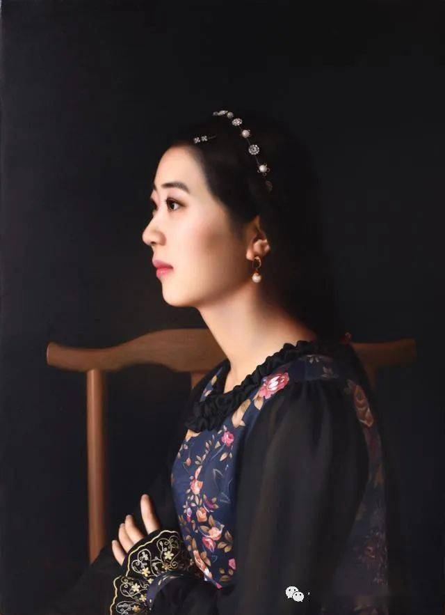 青年画家岳小清画作《待嫁的新娘》欣赏,端庄秀丽,娇媚迷人