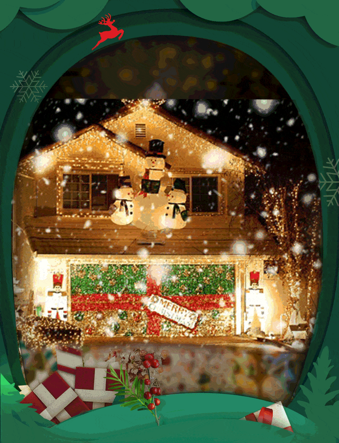 遇见·冰雪圣诞小镇落户上海！圣诞驯鹿、马车、人工降雪、50+唯美圣诞树...