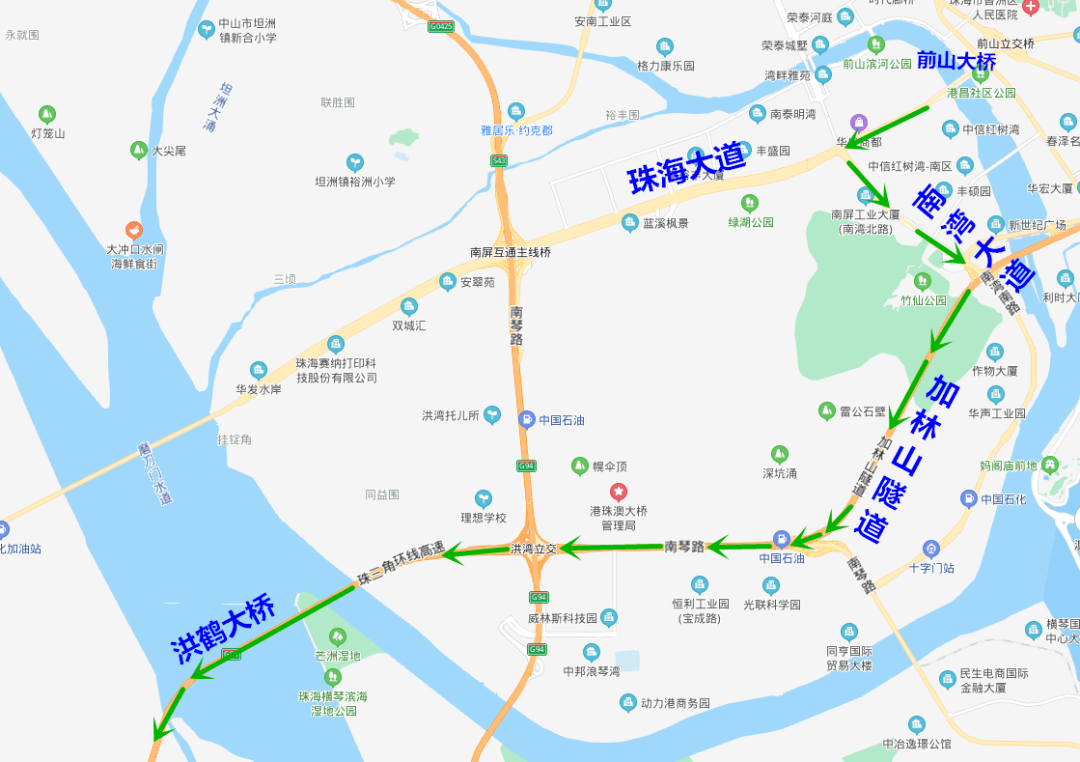 刚刚,洪鹤大桥正式通车!金湾到香洲只需10分钟!