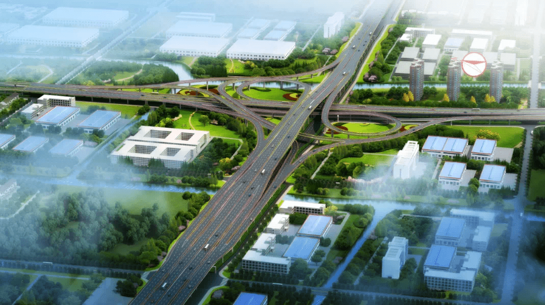 东至新纺路以东,终点地面道路与运河二通道320国道大桥工程顺接,高架