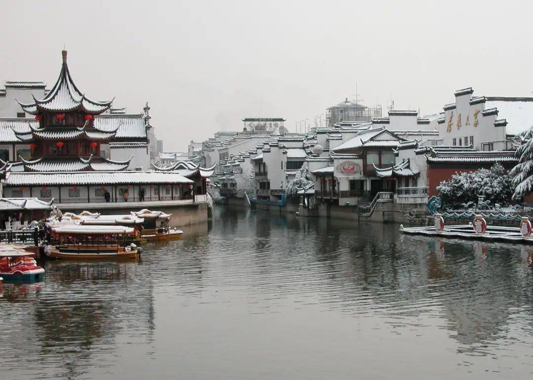 南京夫子庙雪景.