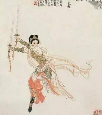 三挽剑花迎金风,落霞孤鹜烟水寒 四辗剑风凝冬气,愁云