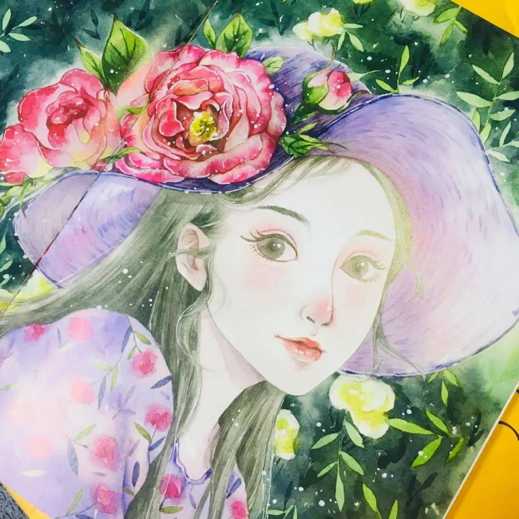 水彩人物 | 少女心爆棚的水彩插画,每一幅都想要!