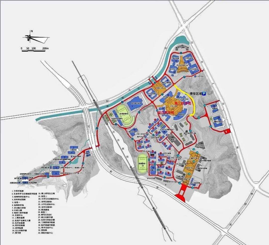 沈阳药科大学南校区2021年考研考场查询