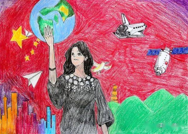 盈江县2020年"中华魂"(科技托起强国梦)主题教育读书活动优秀绘画作品