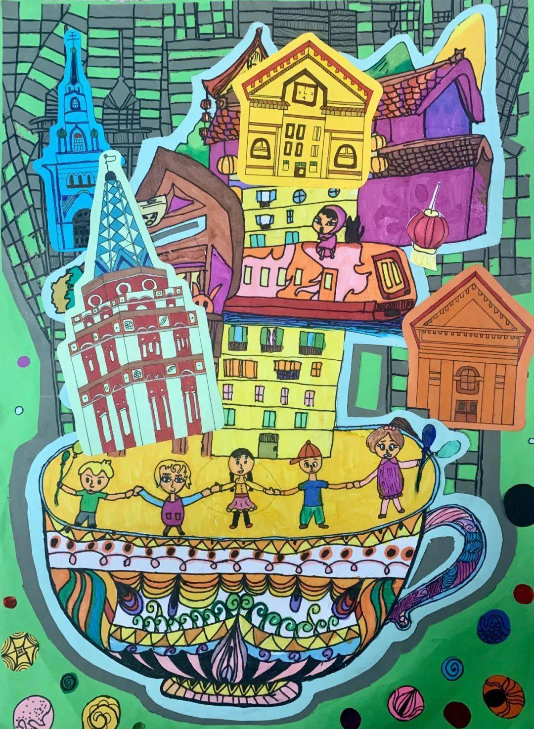 成都儿童画笔下的索契——"儿童眼中的友好合作关系城市"中俄儿童美术