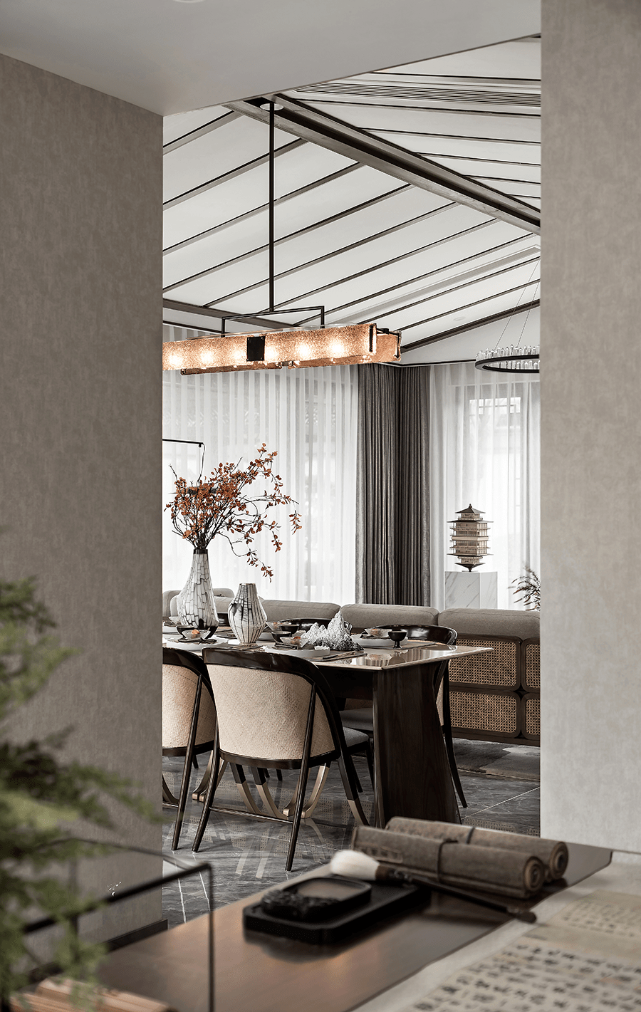 【川谷堂】130㎡中式合院，一花一木，满庭芳华！