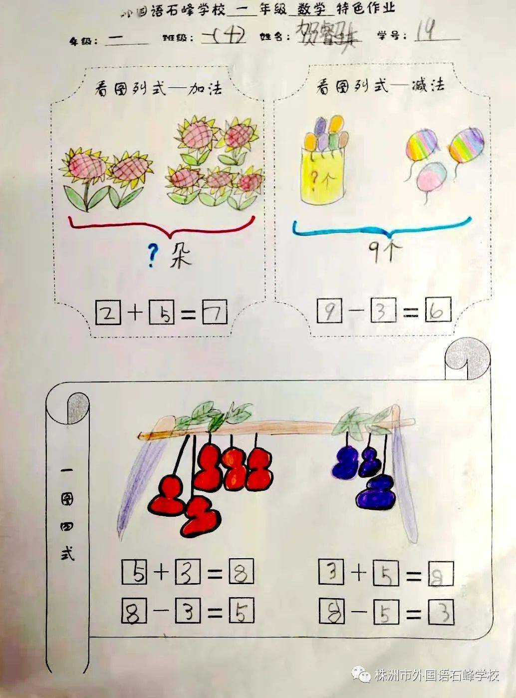 看图列式,趣味多 ——小学数学低年级个性化作业设计
