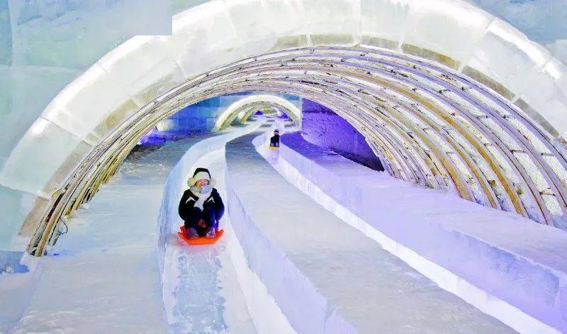 快来体验150米的冰滑梯哈尔滨冰雪嘉年华等你来嗨