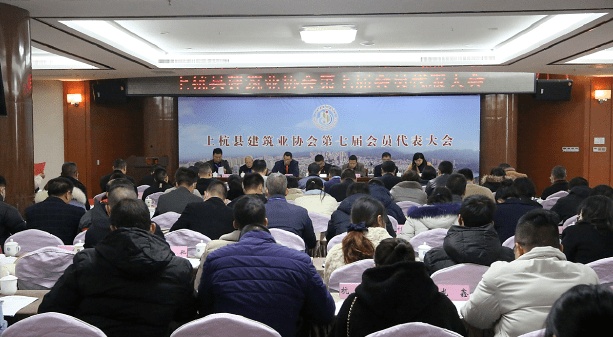 上杭县建筑业协会换届,钟维育连任会长!