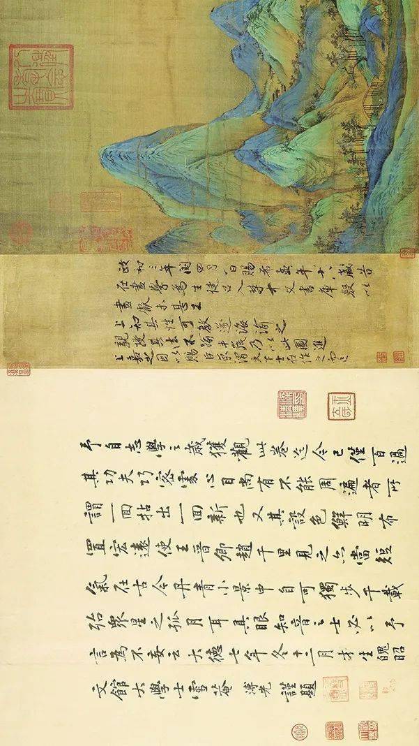 中国十大传世名画之一《千里江山图》全卷高清欣赏（细节放大）