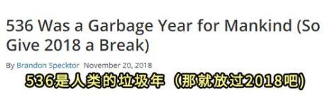 相关研究|536年或是人类历史最糟心一年：太阳“熄灭”，火山喷发