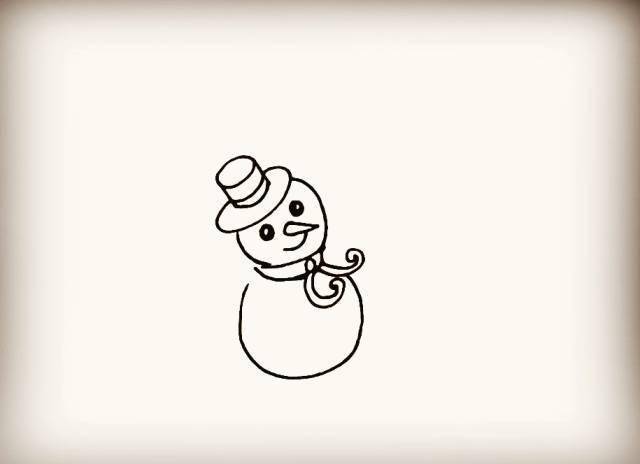 简笔画-雪人