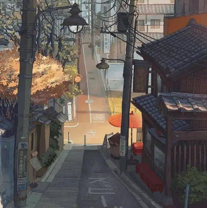 二次元世界里的日本街景.