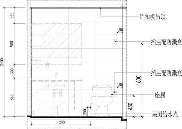 马桶给水点位定位图