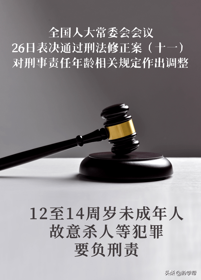 年龄不再是护身符刑责年龄最低降至12岁