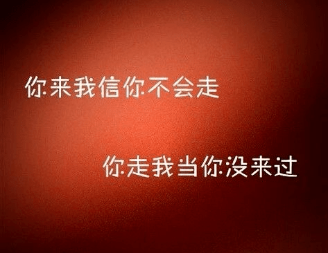 你来我相信你不会走你走我当你没来过