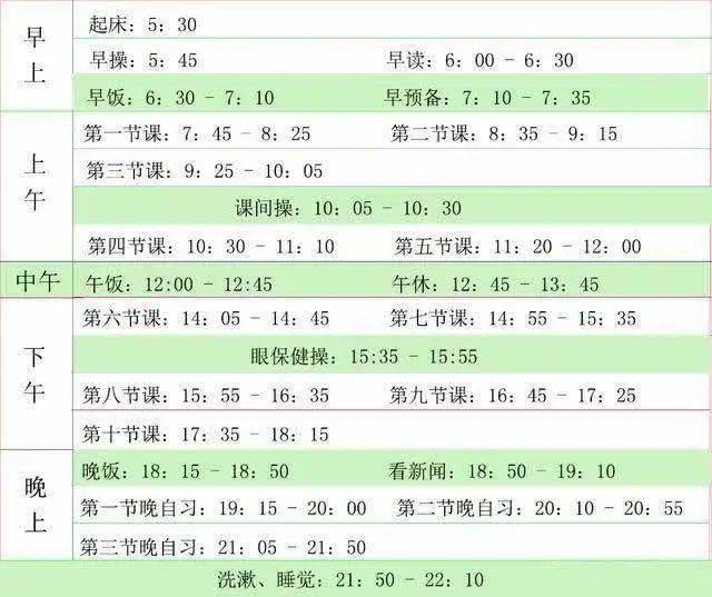 名校学霸作息时间表曝光这才是打败90中学生的秘笈