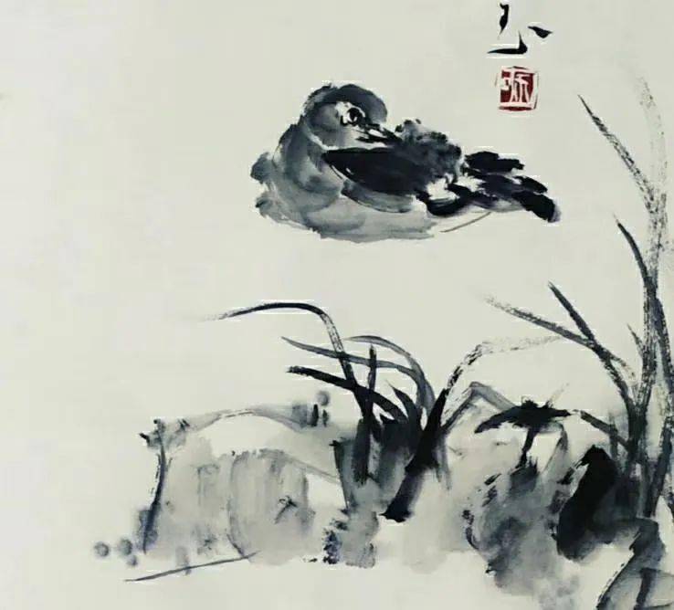 素墨烟云—聽雨国画小集余天玉,贵州安顺人.一齋又听雨.