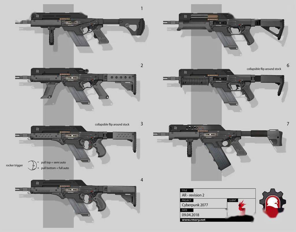 细致到每一个螺丝零件赛博朋克2077枪械设计分享